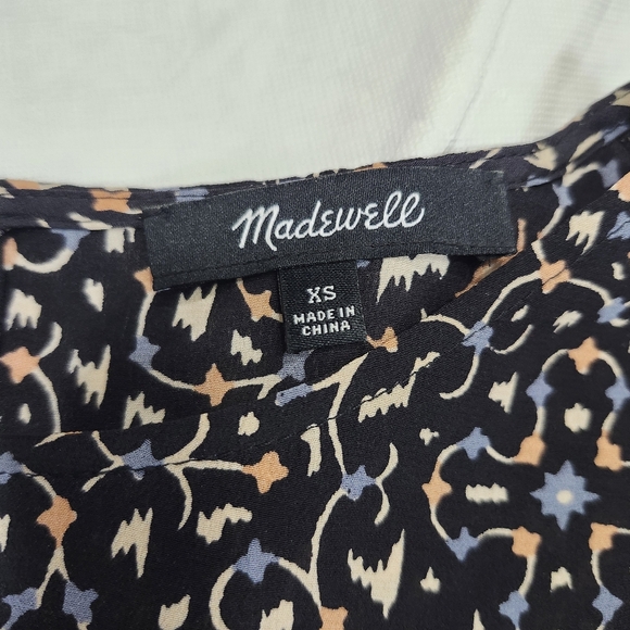 Madewell XS Fiesta Paisley Silk Bell Sleeve - Picture 7 of 8